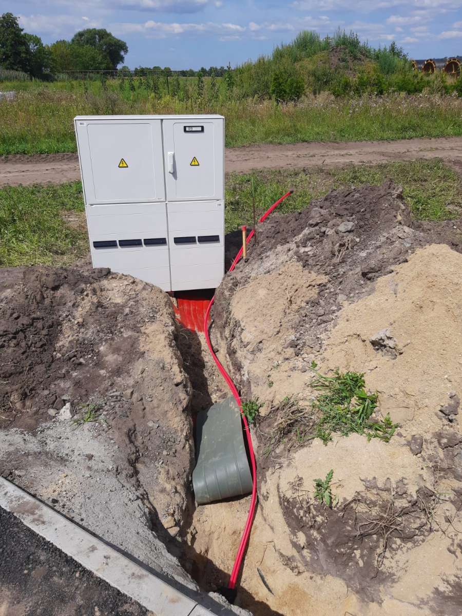 Zasíťování stavebních parcel, lokalita Nedomice